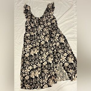 Chic Black and White Floral Dress